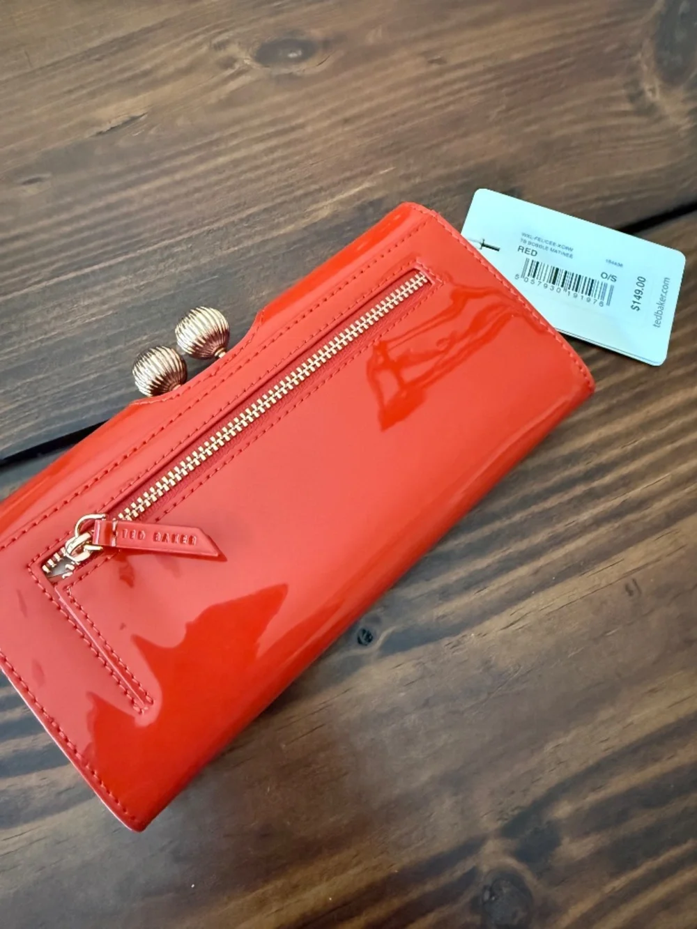 Ted Baker Felicee Bobbie Matinee Wallet - in RED